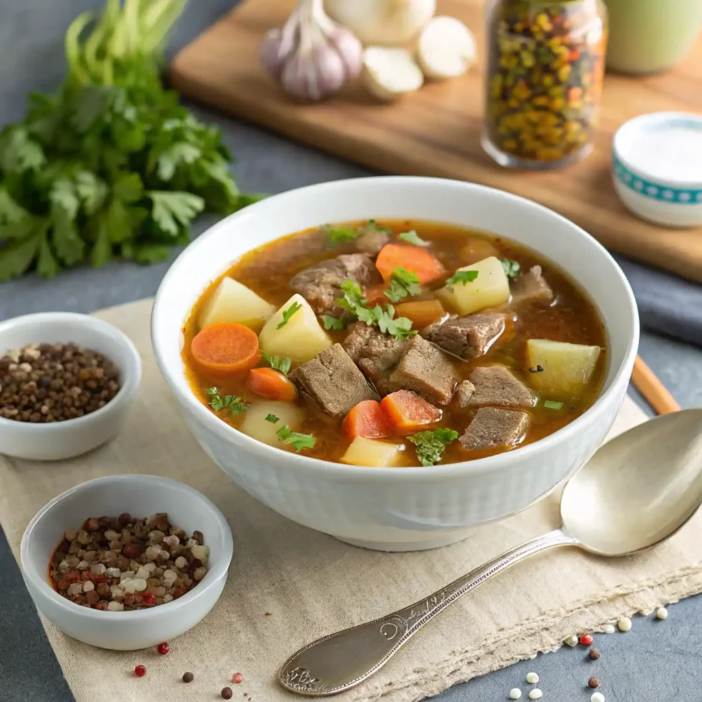 شوربة ماجي باللحم